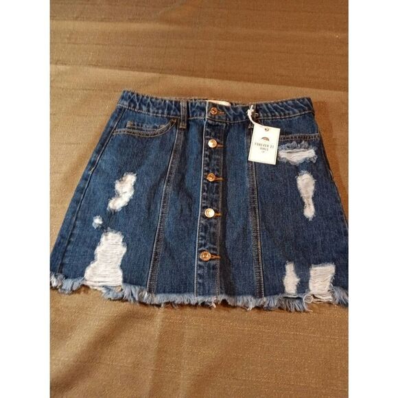 Forever 21 brand Denim Skirt - Size: 13/14 (0704) - Picture 1 of 4